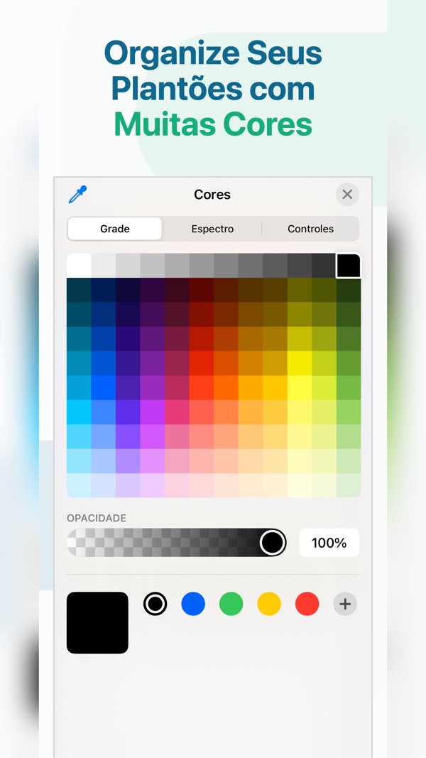 Plantãozinho: escolha de cores para os plantões